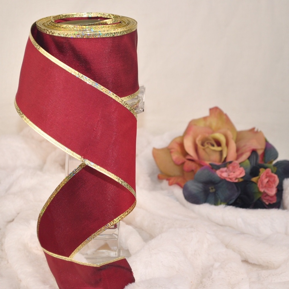 Burgundy with gold trim